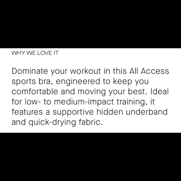 NWT Bandier All Access Chorus Bra in Black Size Small Sports Bra - Picture 6 of 8